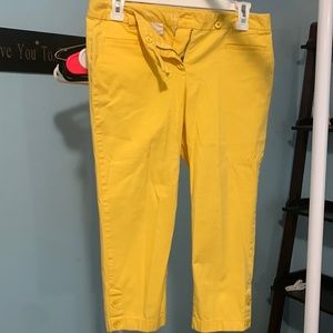 Loft yellow crop pants 2P